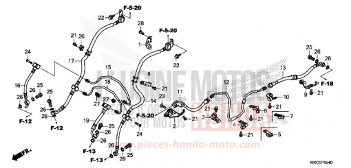 BRAKE HOSE/BRAKE PIPE GL1800DAK de 2019